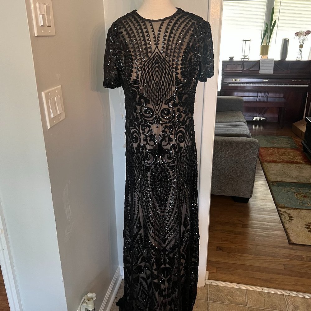 NEW black sequin design dress